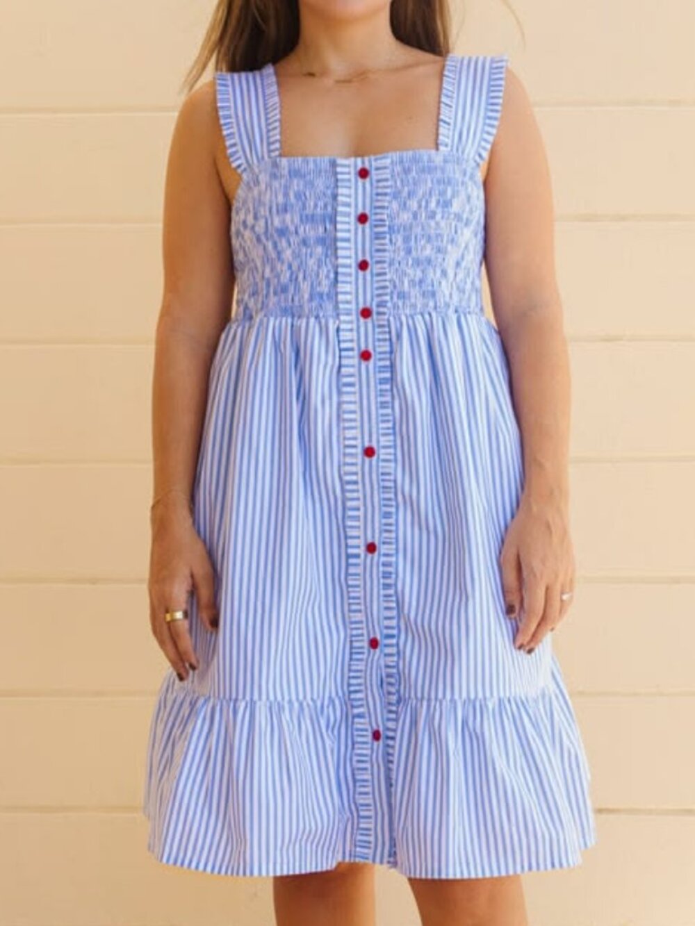 NWT Dondolo Women's Marina Mini Dress in Blue White Stripe Size XS 4th of July